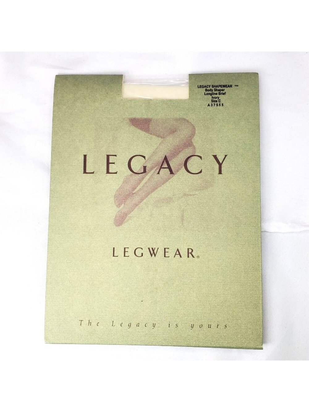 Legacy Shapewear Body Shaper Longline Brief Ivory Size C A37555 Made in USA